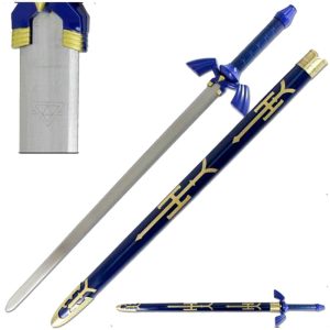 Blue Fantasy Anime Zelda Sword Link Twilight Princess Replica of Video Game