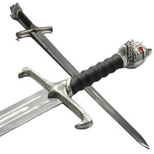 Games of Thrones Jon Snow Longclaw House Stark Sword with Wooden Stand