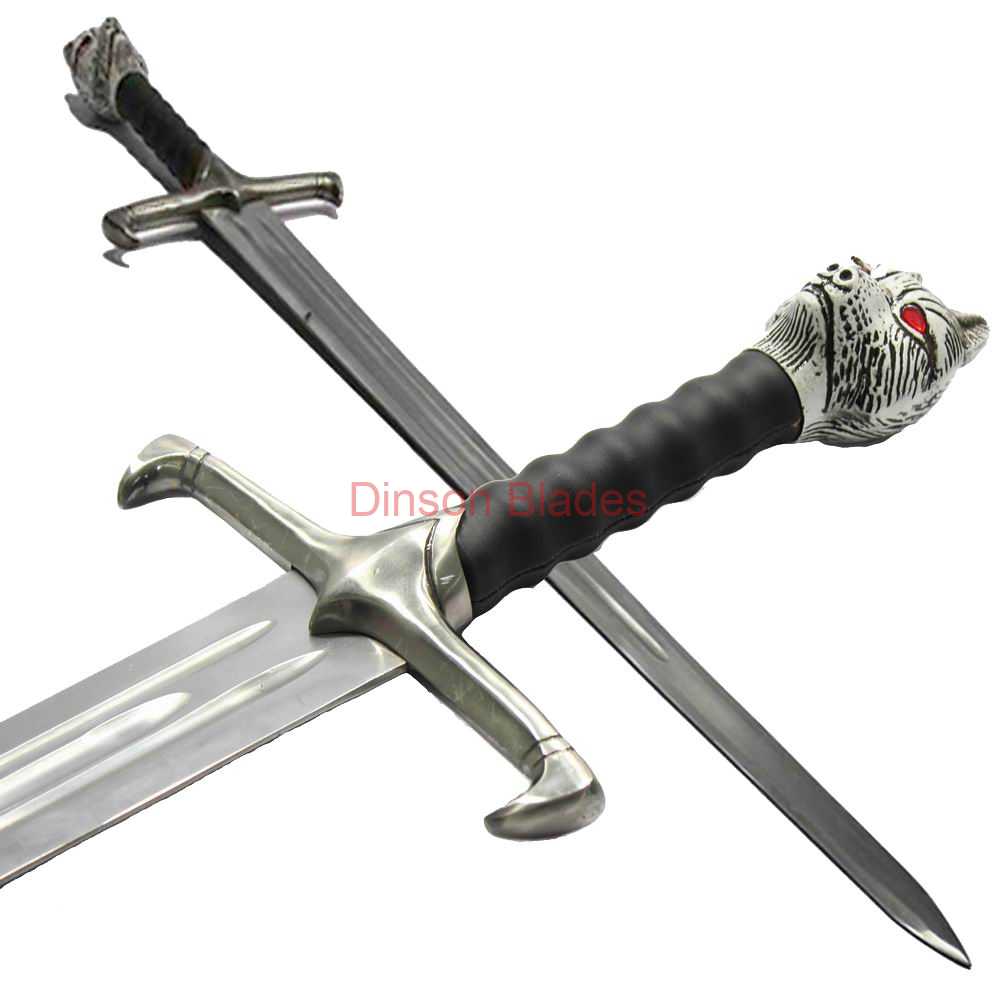 Games of Thrones Jon Snow Longclaw House Stark Sword with Wooden Stand