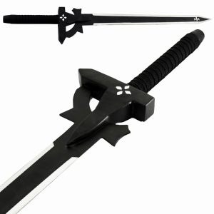 Anime SAO Kirito Black Sword All with Black Coating Color