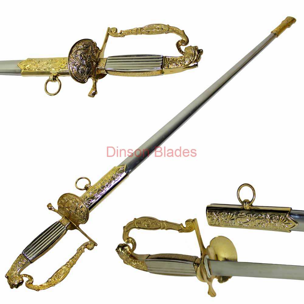 Fine French Court Gold Plating Sword Mid 19th Century Scabbard