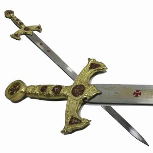 Templar Knights Sacred Holy Longsword Ornate Steel Replica Medieval Sword Red Cross
