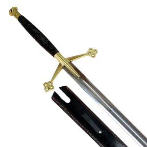 Scirocco Gold Medieval Knight Scottish Claymore Steel Sword