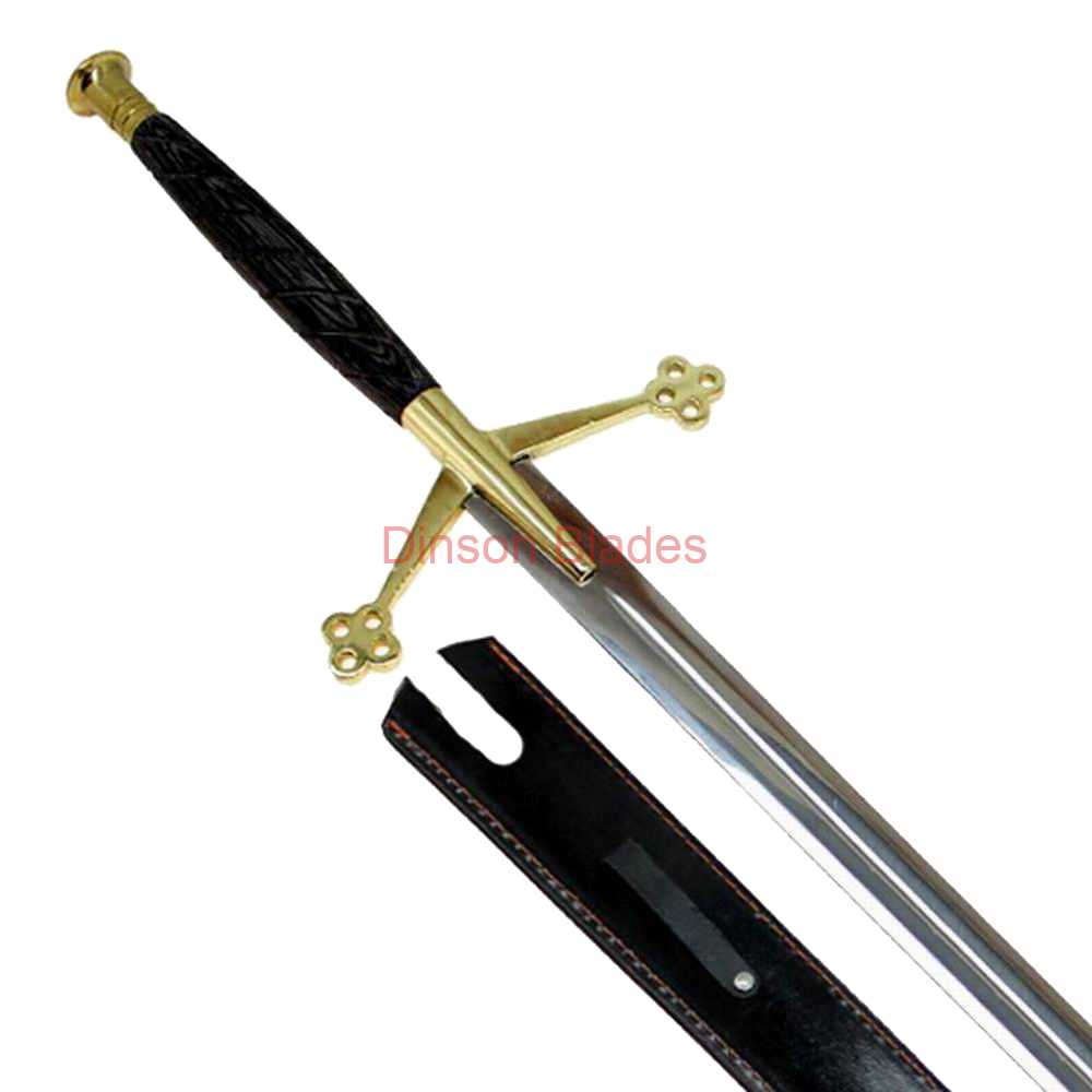 Scirocco Gold Medieval Knight Scottish Claymore Steel Sword