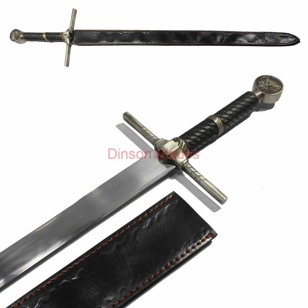 Full Tang Stainless Steel Blade Witcher 3 Geralt of Rivia Replica Medieval Sword