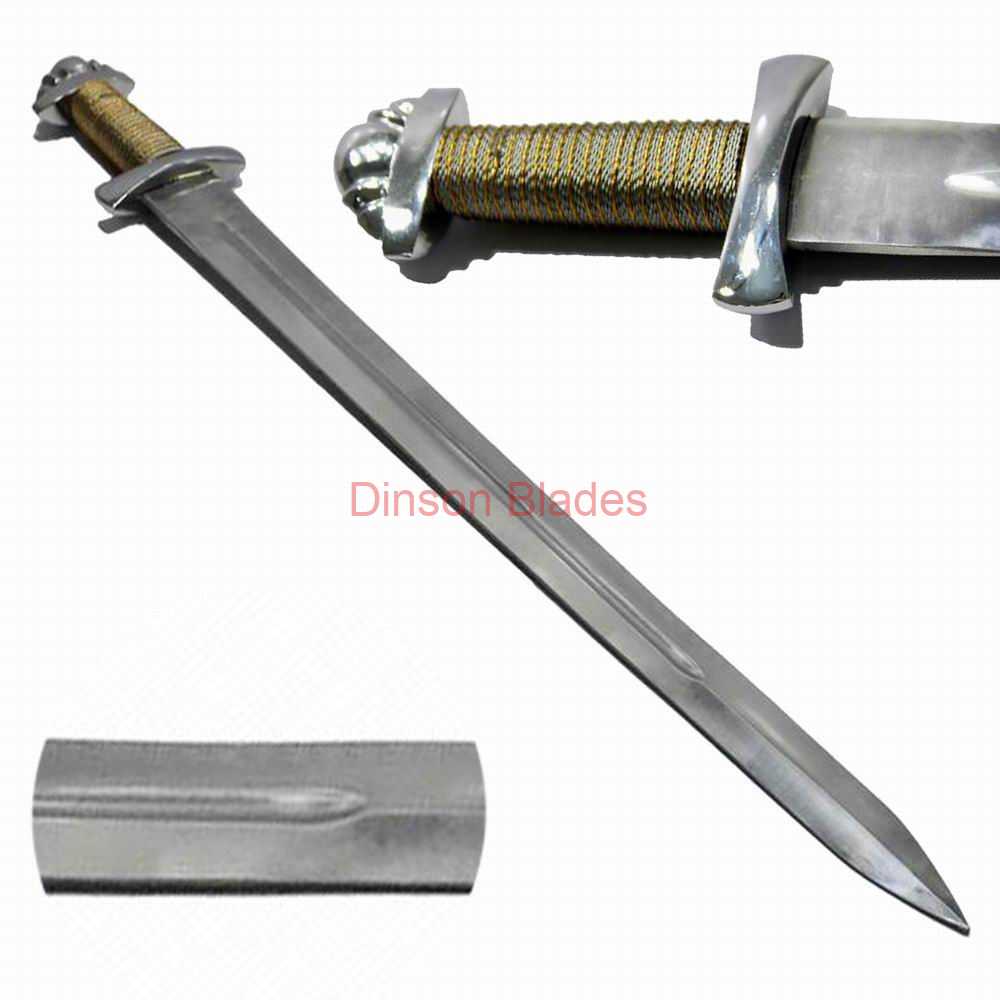 Handmade Battle Ready Viking Long Sword Type XXII Oakshott wire wrapped Handle