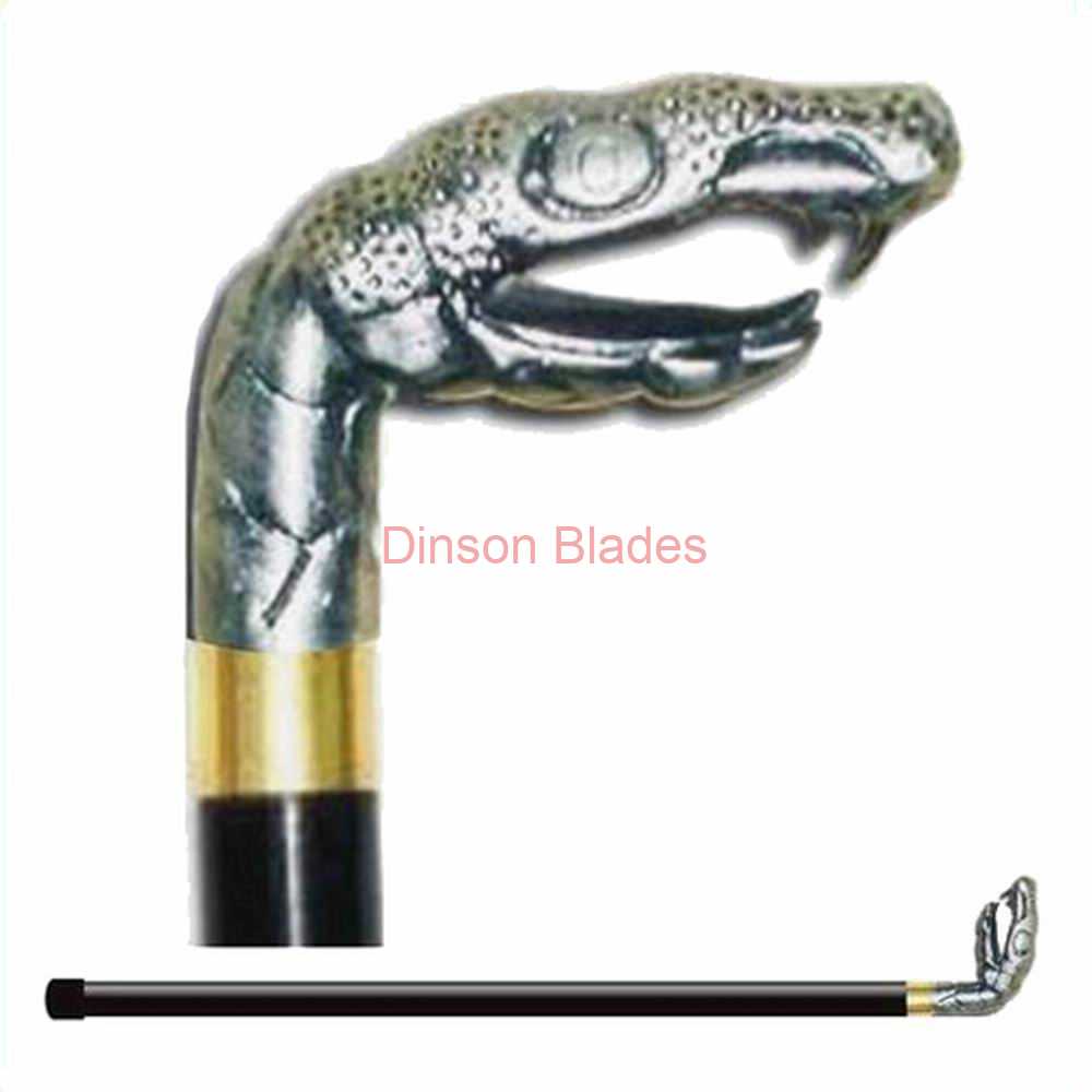Alligator Cane Sword Handle