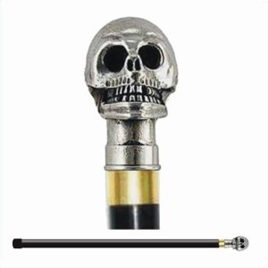 Skull Cane Sword Metal Handle