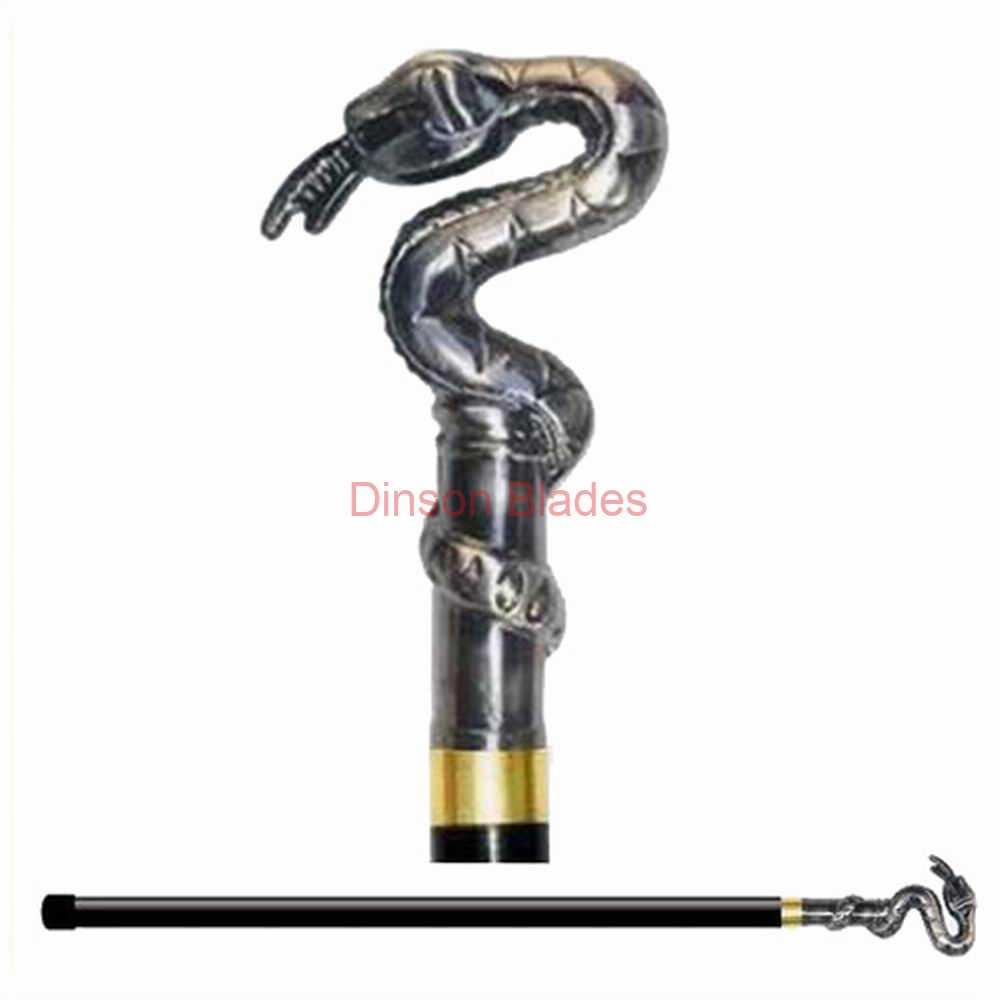 Snake Cane Sword with Metal Handle
