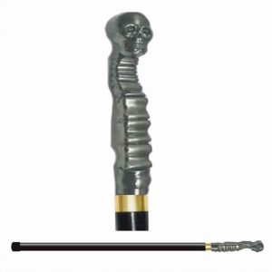 Tall Neck Skull Cane Sword with Metal Handle