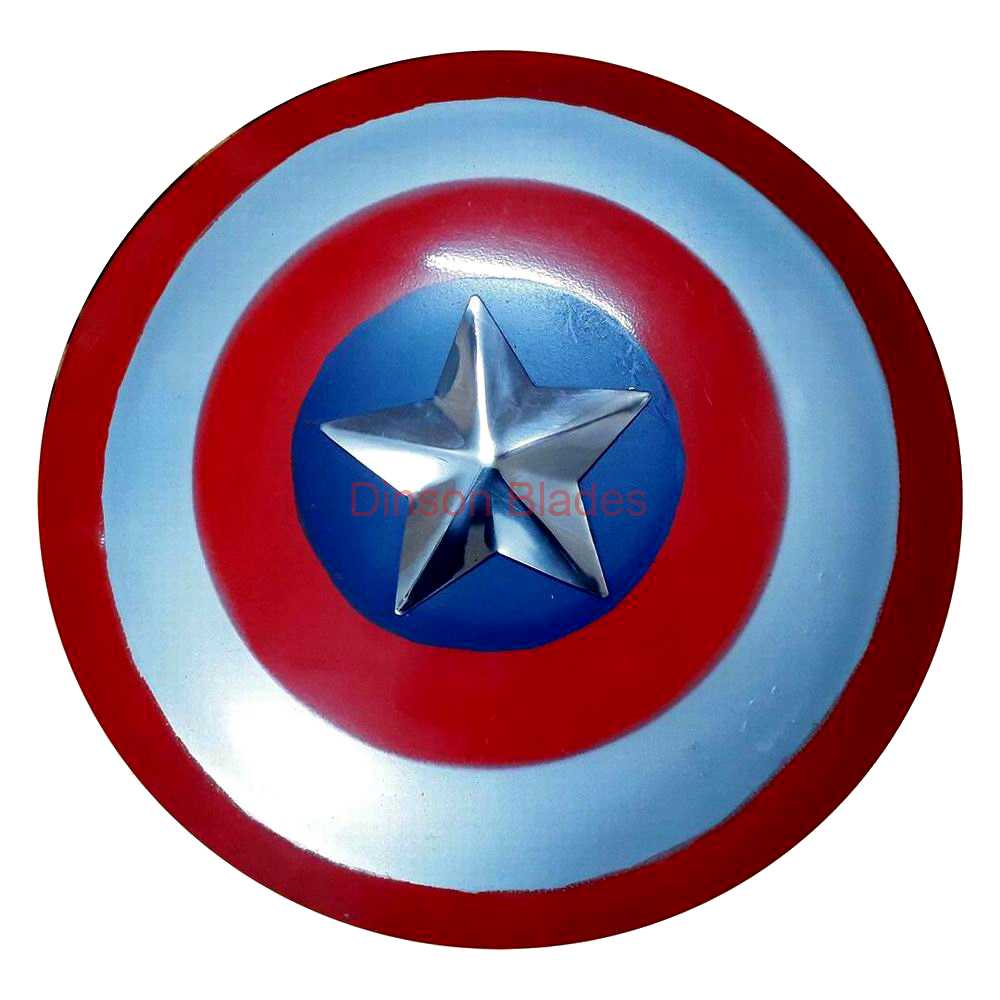 Captain America Circular Shield All Metal Replica Round Star Handmade