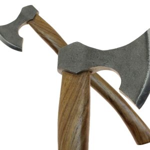 Functional Carbon Steel Bearded Viking Axe Solid Hardwood Haft Hatchet Camping Tool